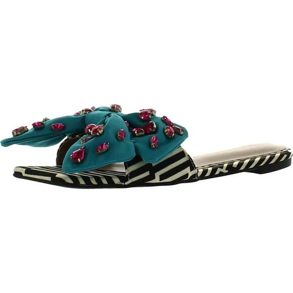 Betsey Johnson Women’s Daisy Slip on Slides Multi Size 5 New with Defects - Picture 1 of 3